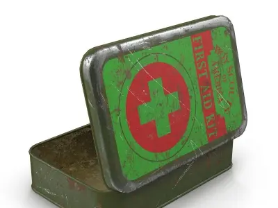 First aid kits Collection  Low-poly 3D model