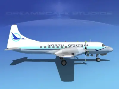 Convair CV-580 North Central 3D model