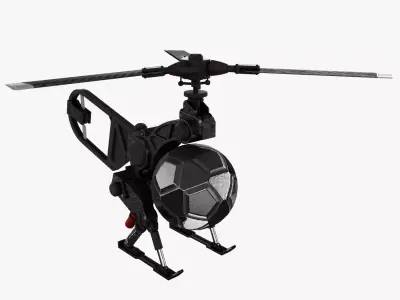 Copter Drone Low-poly 3D model