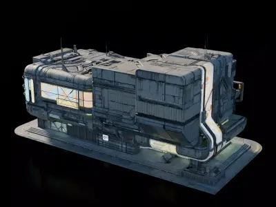 Cyberpunk Building 10 3D model