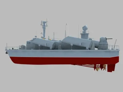 Russian OSA Class Missile Boat 3D model