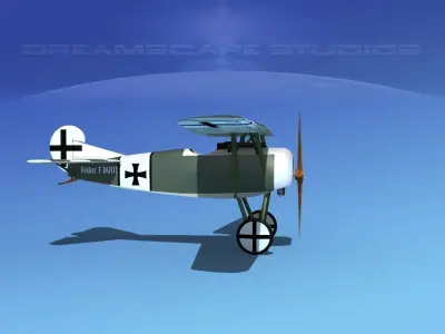 Fokker DVIII V08 3D model