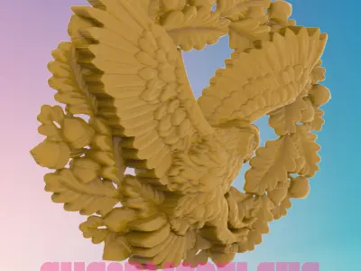 eagle predator 3D MODEL STL FILE FOR CNC ROUTER LASER 3D print model