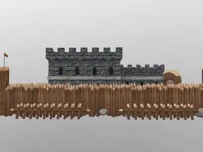 Medieval Castle Level 1 3D model