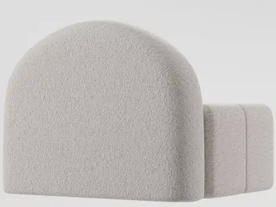 Zuma Modern Fabric Lounge Chair Free 3D model