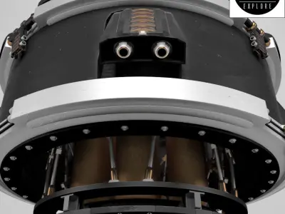 Engine space rocket 3D model