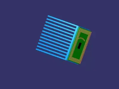 Processor cube with square Free 3D model
