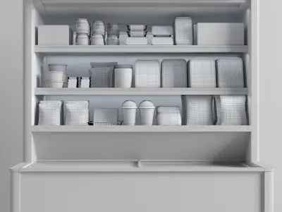  Cetus wall freezer showcase 3D model