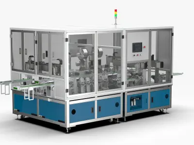 Automatic Mobile Phone Battery Adhesive Bending Production Line 3D model