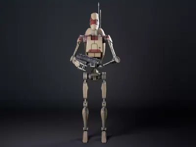 BattleDroid B1 STAR WARS Low-poly 3D model