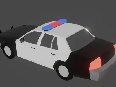 Police car Free low-poly 3D model