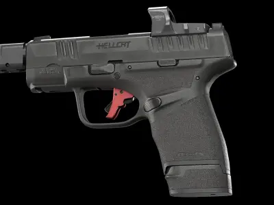 Springfield Armory Hellcat V2 Game ready Low-poly 3D model