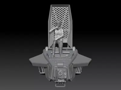APOCALYPSE GARAGE MECHA MILITARY GIRL 2 3D print model