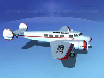 Lockheed L10 Electra Trans-Island 3D model
