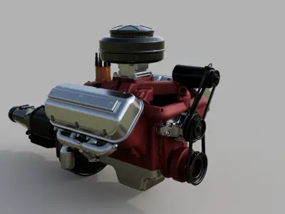 Vintage HEMI engine 3D model