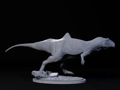 Concavenator chasing 1-35 scale pre-supported FREE model Free 3D print model