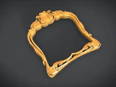 Simple Frame Ornament Furniture Low-poly 3D model