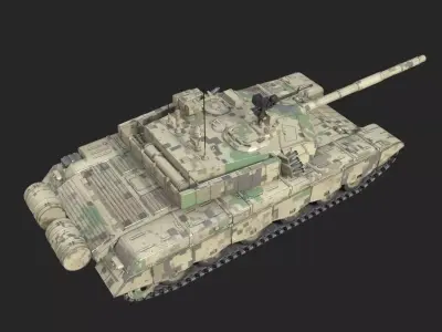 4 coatings of PLA Army ZTZ99 ZTZ-99 Main Battle Tank MBT Low-poly 3D model