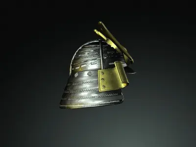Japan Samurai Helmet  Low-poly 3D model