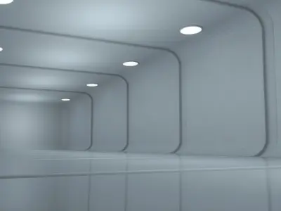 Sci Fi Corridor 3D model 174