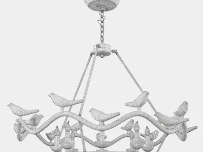 DOVE CHANDELIER  BIRD 9  IMPERIUMLOFT Low-poly 3D model
