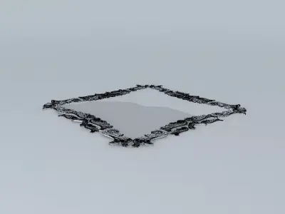Mirror gold frame Free 3D model