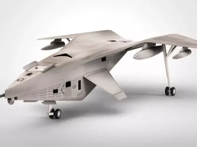 Dropship military aircraft 3D model