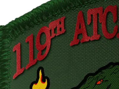 Patch alligator with gun on 3D model