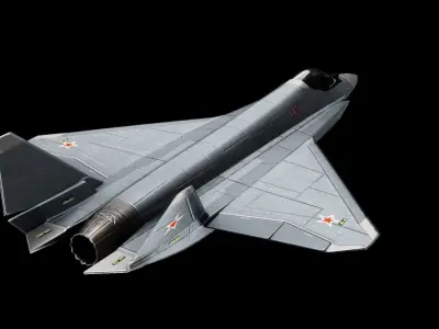 Sukhoi Su-75 Checkmate Russian Concept Strike Fighter Low-poly 3D model