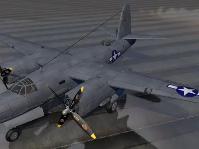 Martin B-26C Marauder 3D model