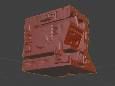 Sci-fi asset for a military KITBASHING taste 3D model