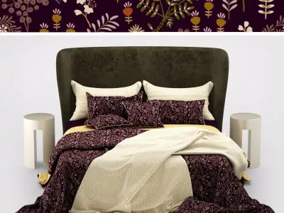 Turpault Lauren meridiani classic bed Free 3D model