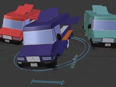Customizable Food truck 3D model