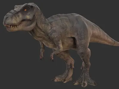 Jurassic Park Tyrannosaurus Rex Blender Low-poly Low-poly 3D model