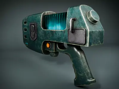 Plasma Gun Low-poly 3D model get