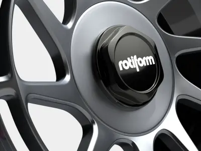 Rotiform YVR Wheel Rim 3D Model UVW Unwrapped 3D model