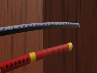 One Piece - Zoro Sword - Sandai Kitetsu Low-poly 3D model