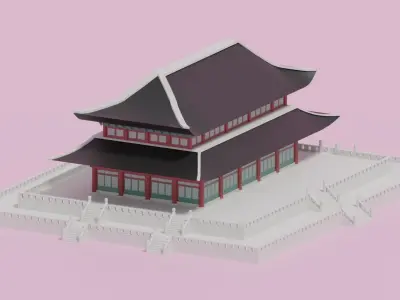 KOREA Gyeongbokgung Palace Geunjeongjeon Hall 3D model