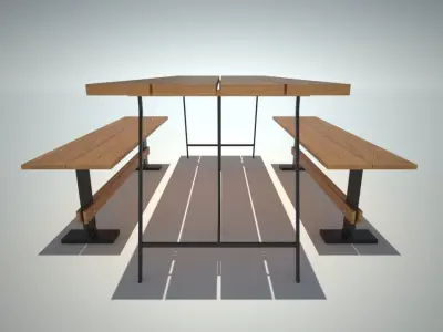 Dining Table Free 3D model 5