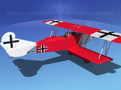 Fokker D-VII V02 Luftwaffe 3D model