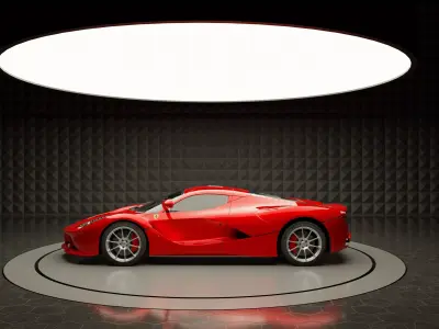 Car Exposition - Showroom Render Scene Low-poly 3D model