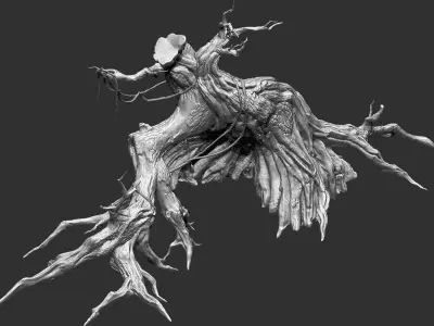 Tree zbrush sculpture 3D model