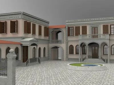 Old Istanbul City Building 006 3D model