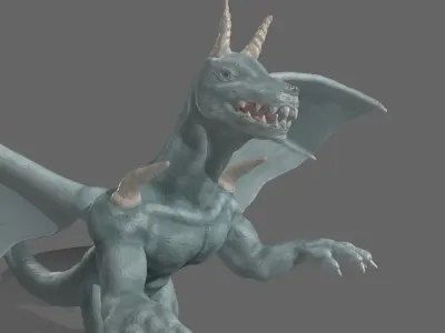 DRAGON with wings 3D model