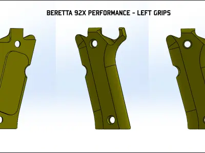 Beretta 92X Performance Grips 3D model