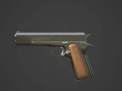 M1911 Pistol - Game Ready Free low-poly 3D model