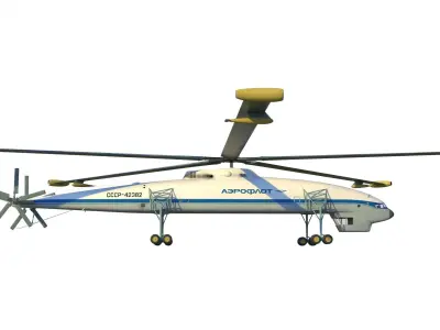 Kamov heavy lift helicopter 3D model