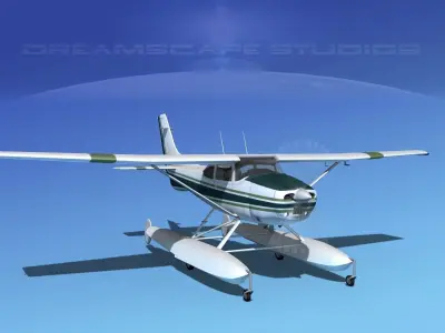 Cessna 182 Skylane Seaplane V03 3D model
