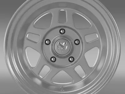 Mopar 2 Dodge Challenger rim 3D model
