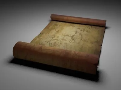 parchemin scroll Free 3D model